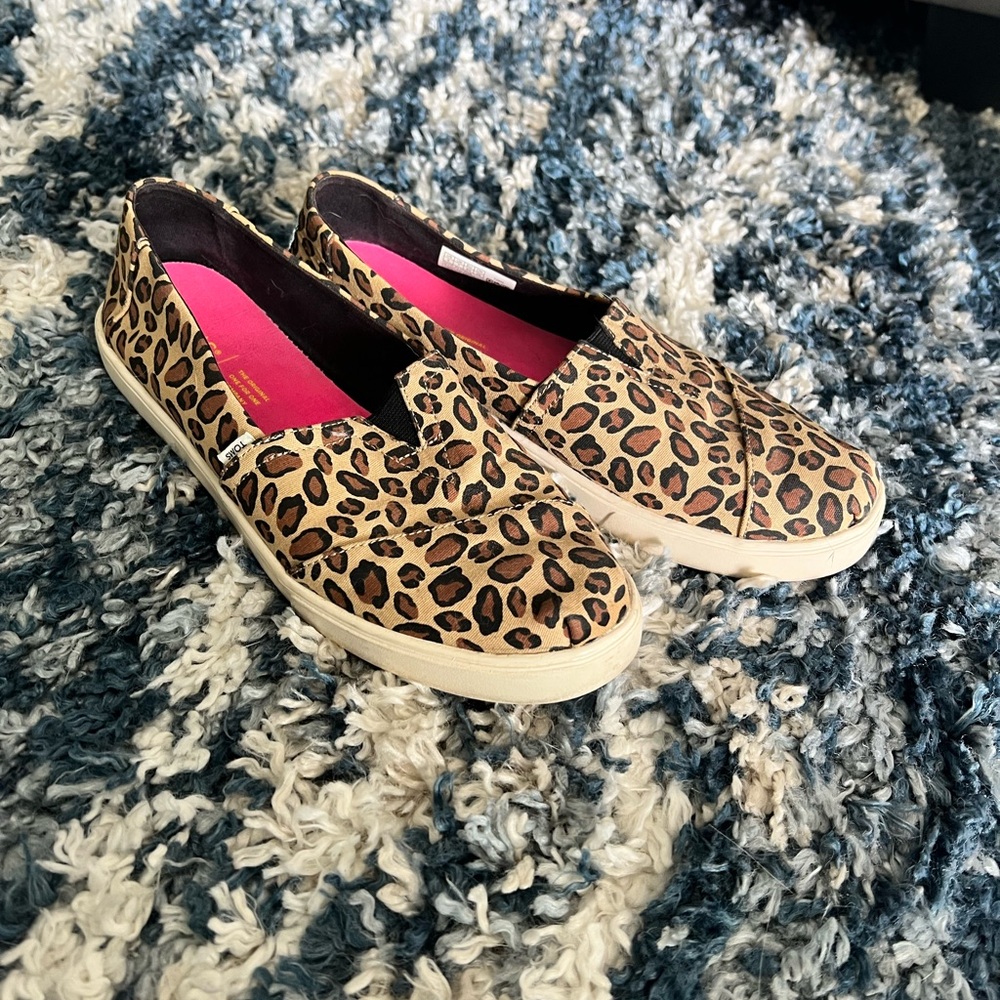 Toms Leopard Print Slip-On Women's Shoes